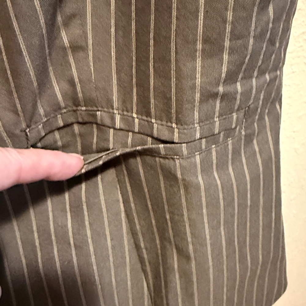 2 pc coordinated SET Brown & Tan pinstripe jacket & skort multiple SIZES AVAIL - Picture 4 of 13